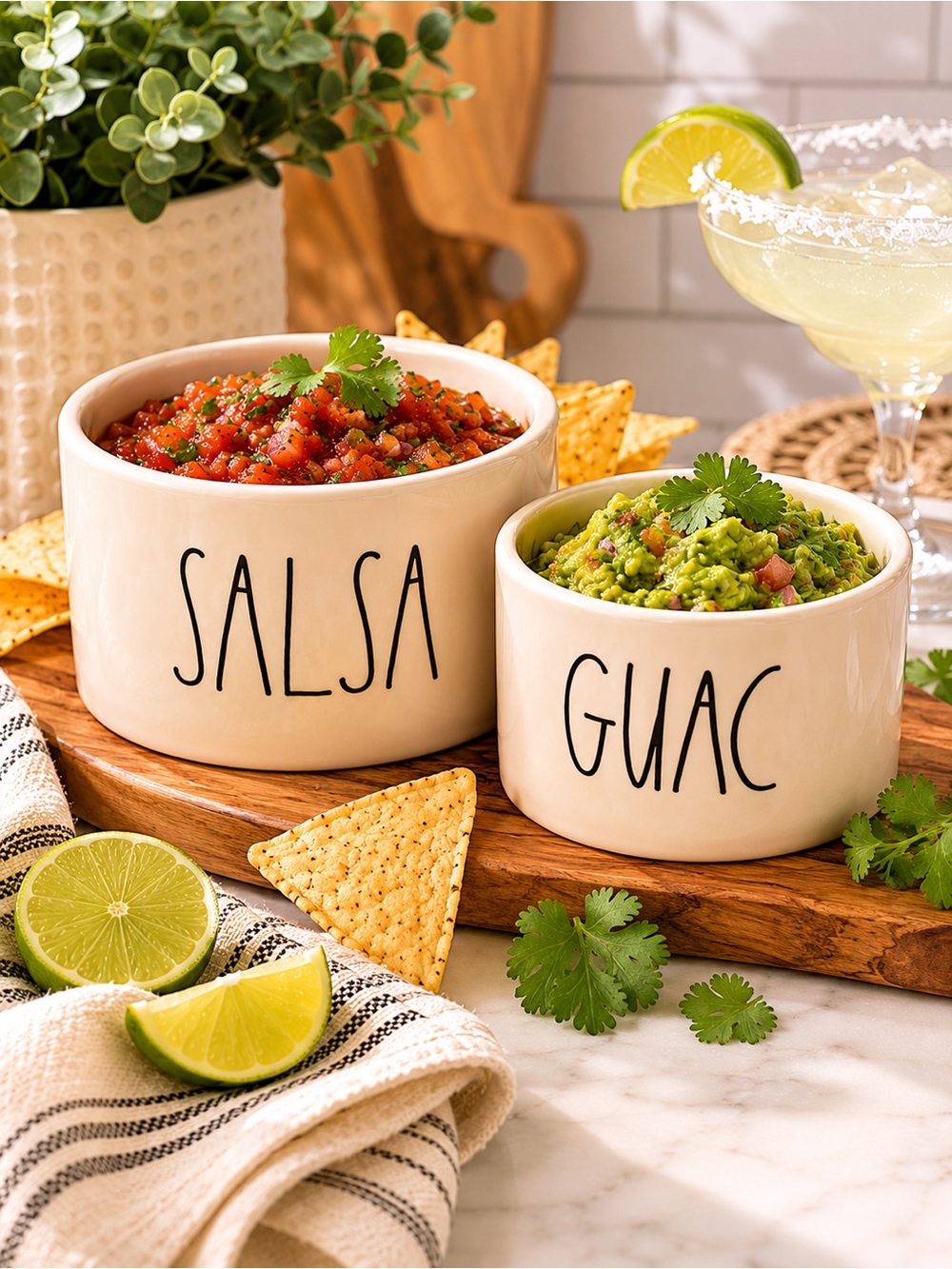 Rae Dunn SALSA & GUAC Bowl Set | Taco Night Entertaining